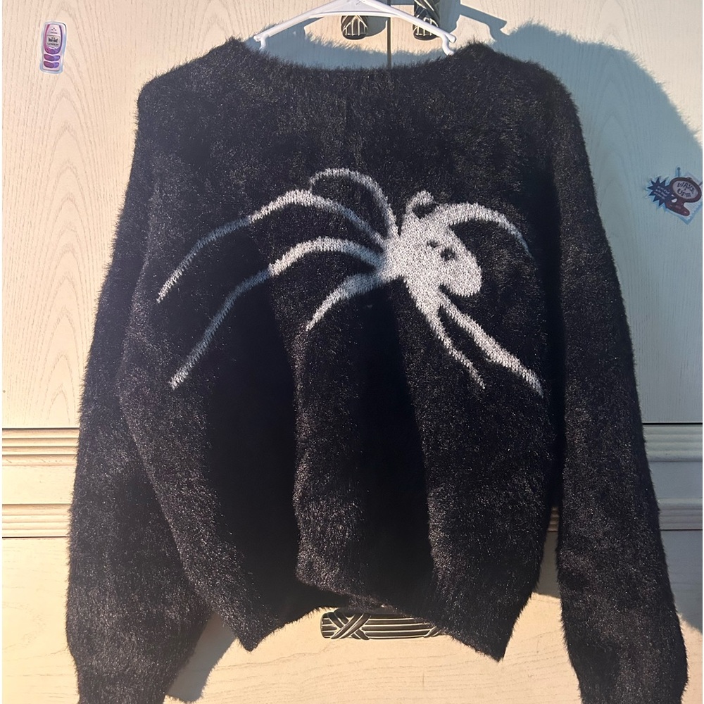 Black spider sweater